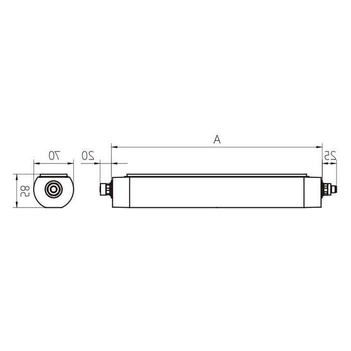 Power 20W, size A= 790mm x 70mm, MQAL-30-LWN, A70331